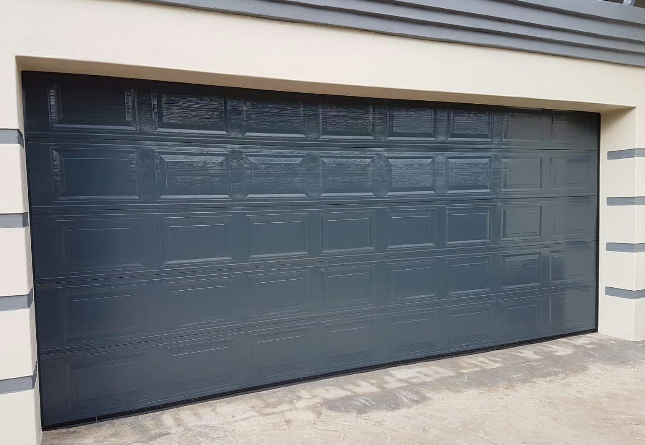 Double Aluzinc Charcoal Garage Door
