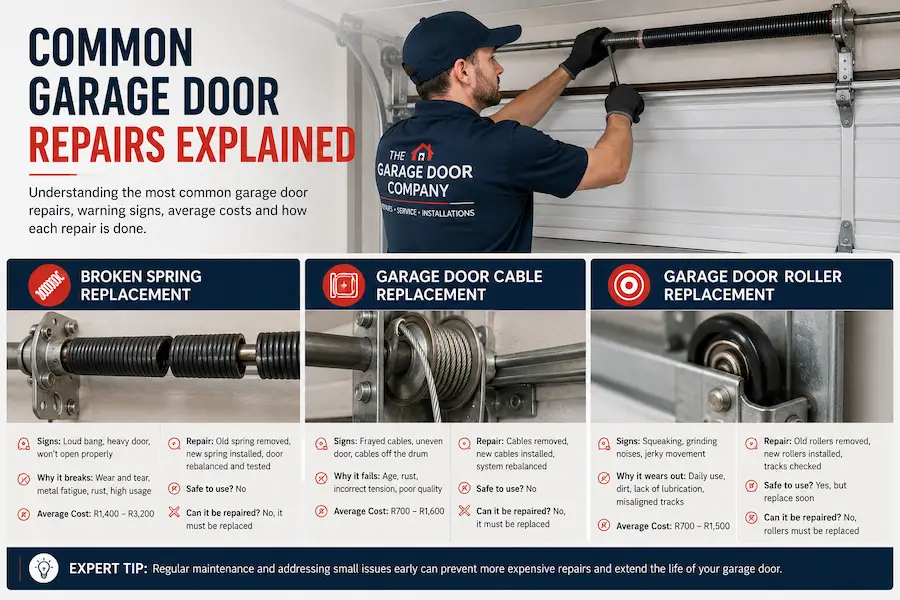 Common Garage Door Repairs Explained