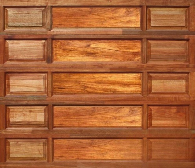 Single Tuscan Wooden Garage Door